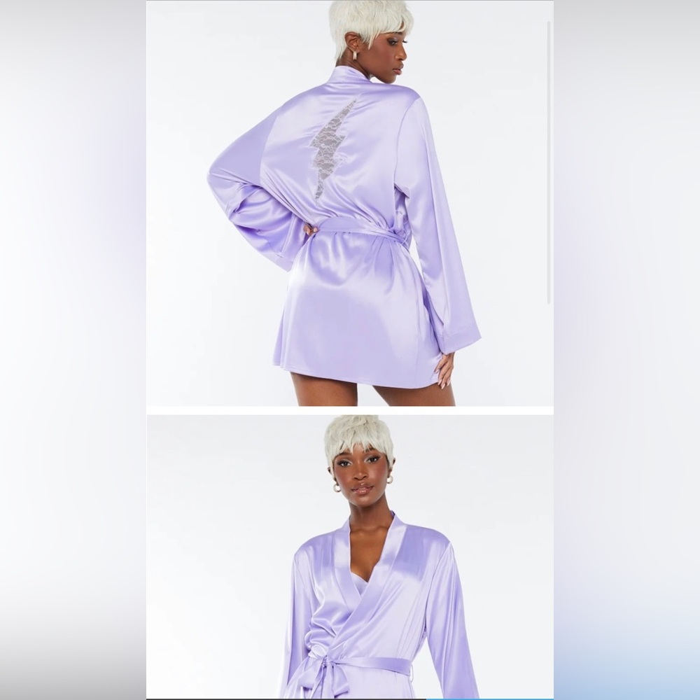 Savage x Fenty Lavender Robe Lightning Bolt